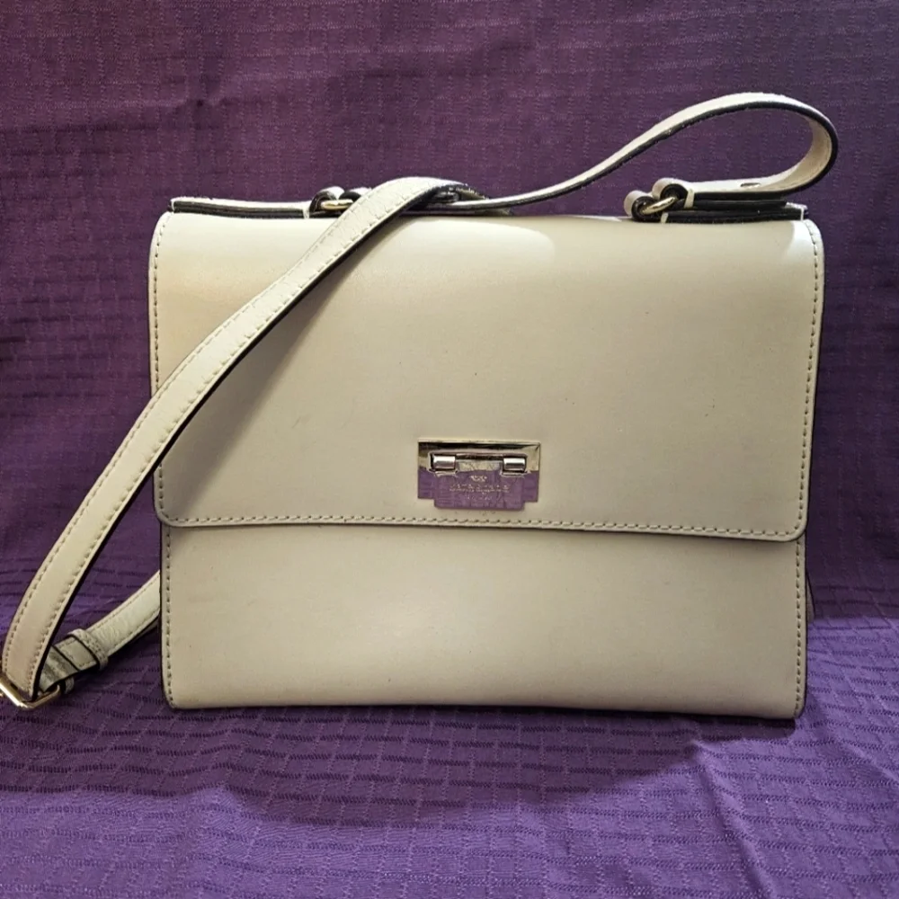 Kate Spade Cream Leather Satchel/Crossbody